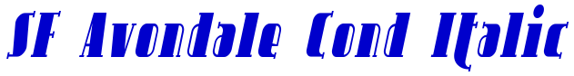 SF Avondale Cond Italic 字体